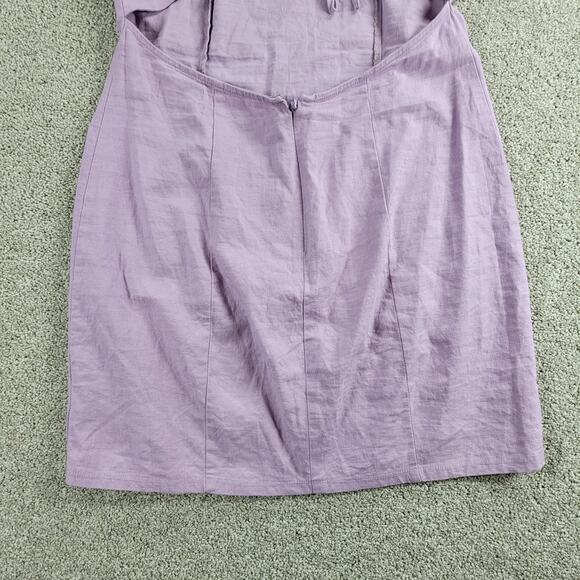 Urban Outfitters Womens Dress 8 Purple Halter Neck Open Tie Back Bodycon Mini - Picture 12 of 12